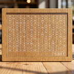 10.000€ Spaarpot van Hout - Slim Sparen met Afvinkrooster
